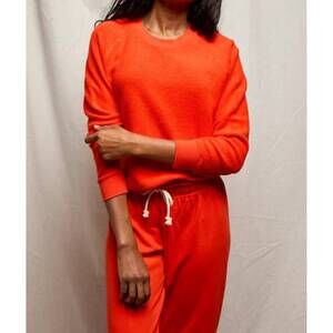 NEW PERFECTWHITETEE ziggy classic pullover in tomato red